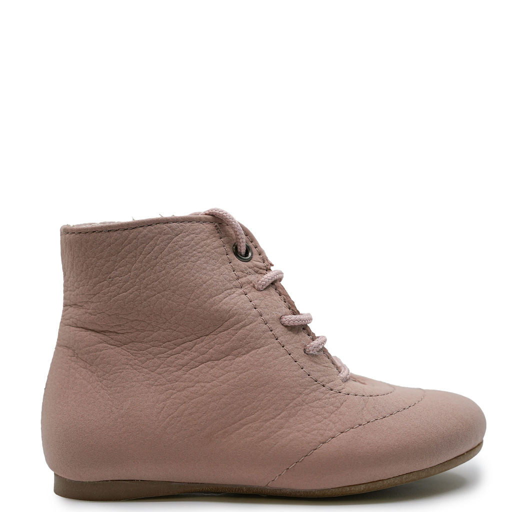 Papanatas Soft Pink Lace Bootie-Tassel Children Shoes