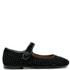 Papanatas Black Sparkle Studded Mary Jane-Tassel Children Shoes