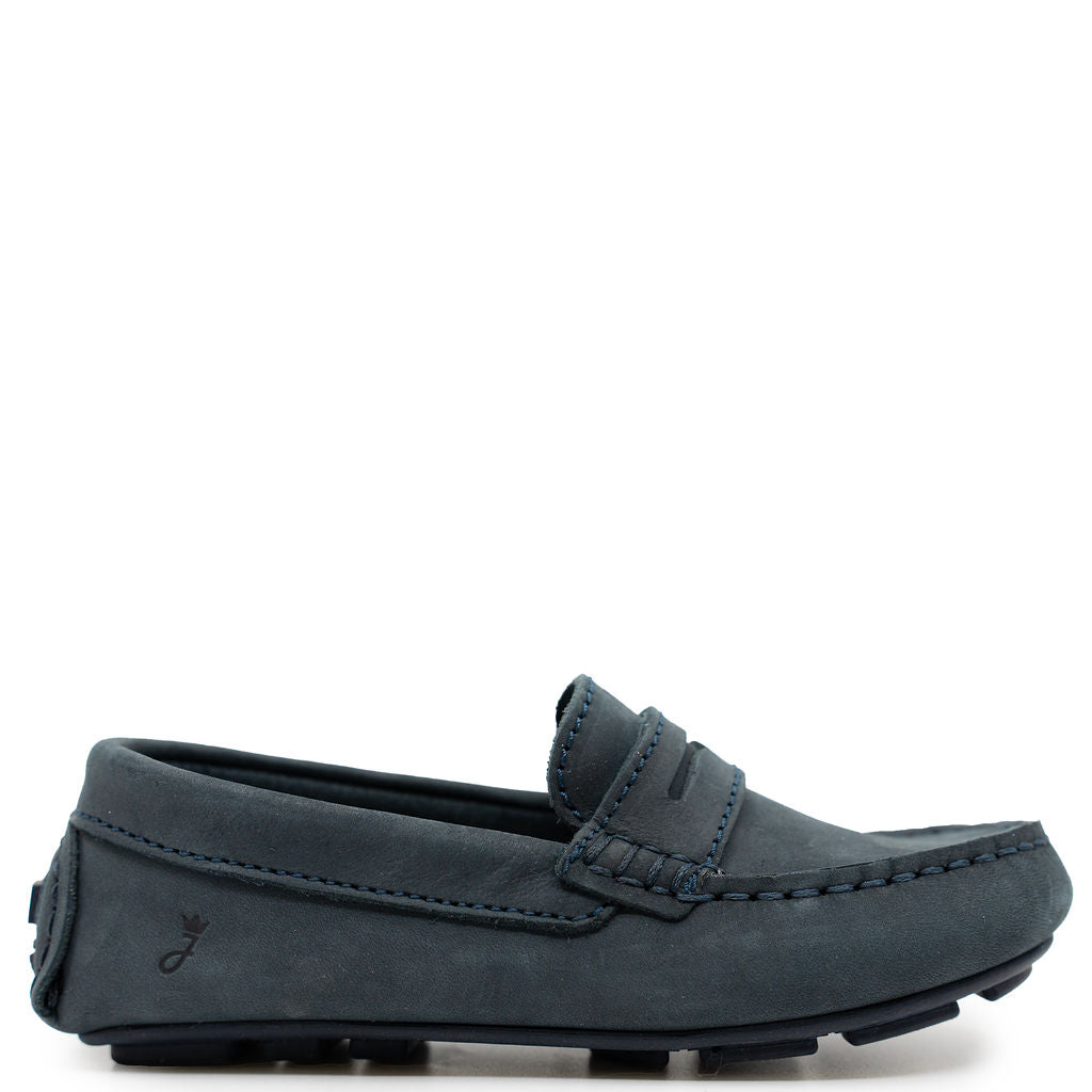Jacadi Navy Nubuck Penny Loafer-Tassel Children Shoes