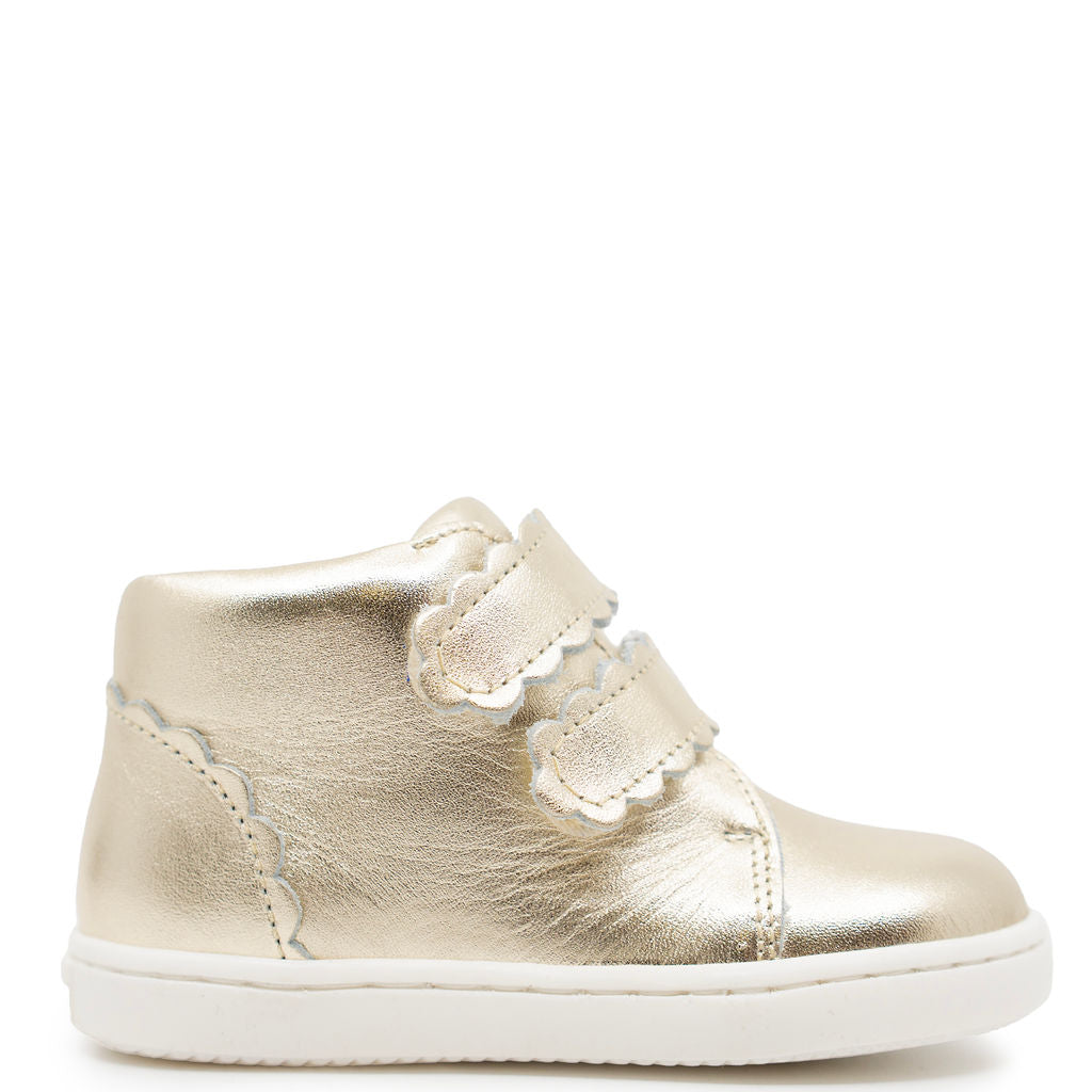 Jacadi Gold Scalloped Baby Sneaker-Tassel Children Shoes