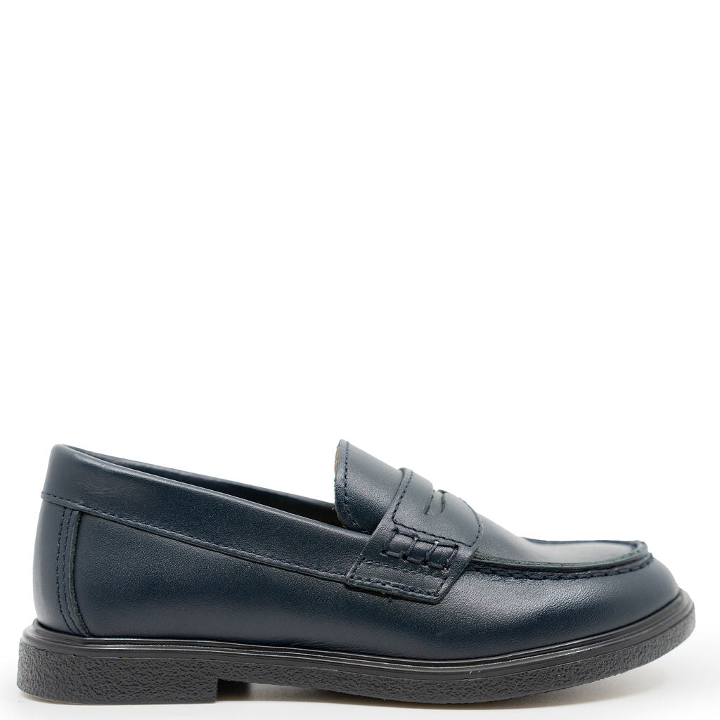 Blublonc Navy Dress Loafer-Tassel Children Shoes