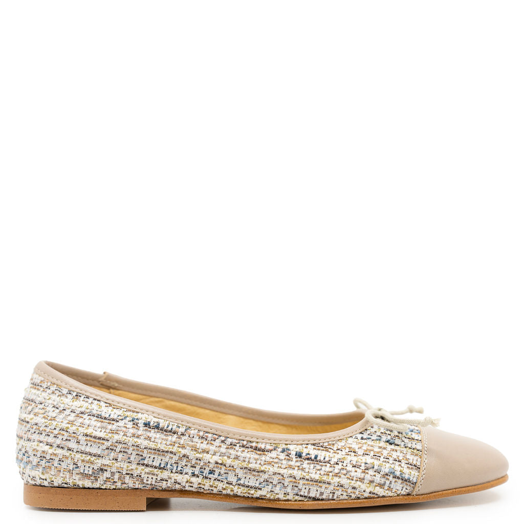 Spain+Co Chanel Tweed Ballet Flat-Tassel Children Shoes