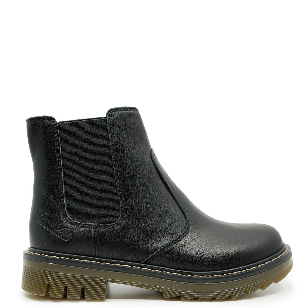 Pom D'Api Black Leather Boot-Tassel Children Shoes