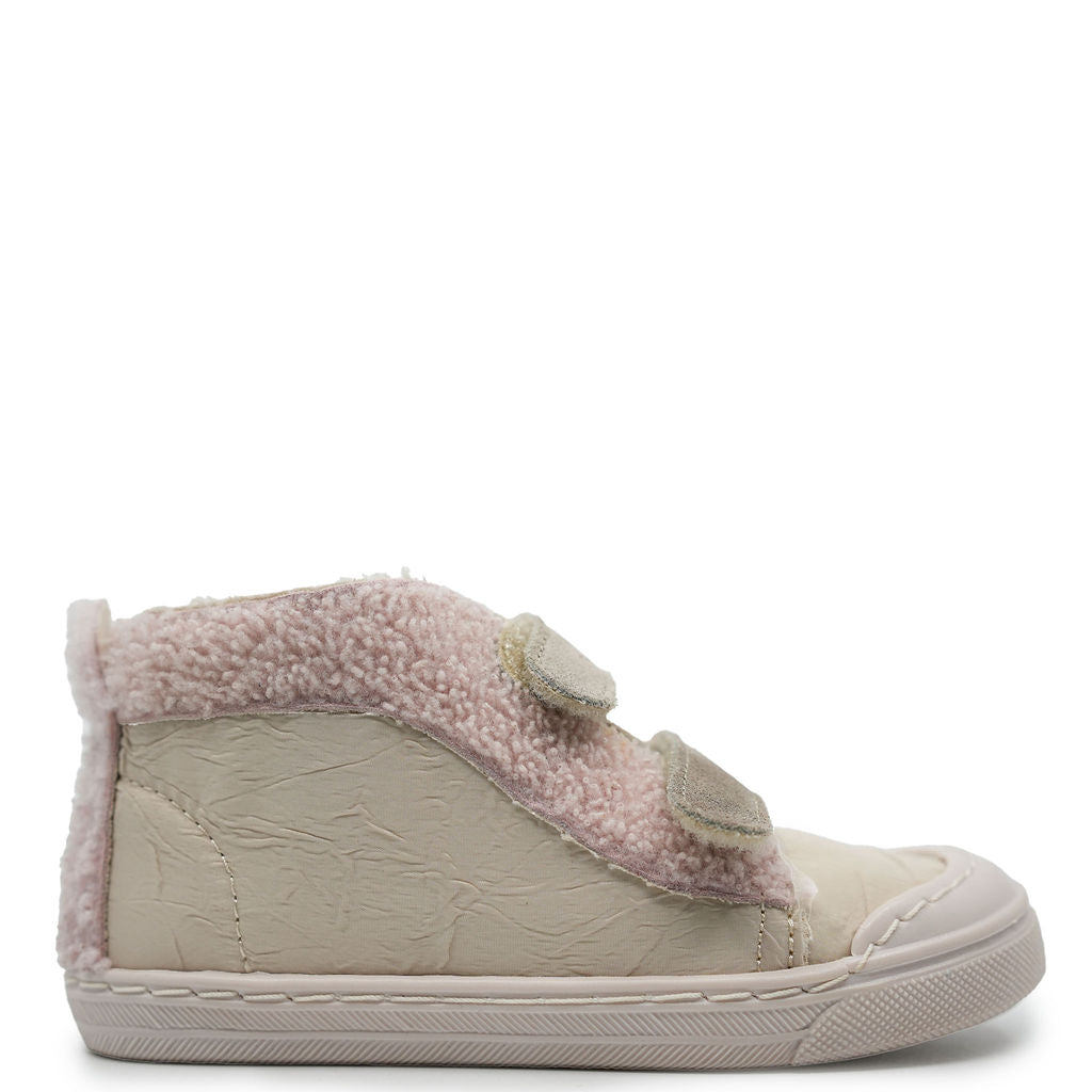 Pepe Ivory and Rose Velcro Sneaker-Tassel Children Shoes