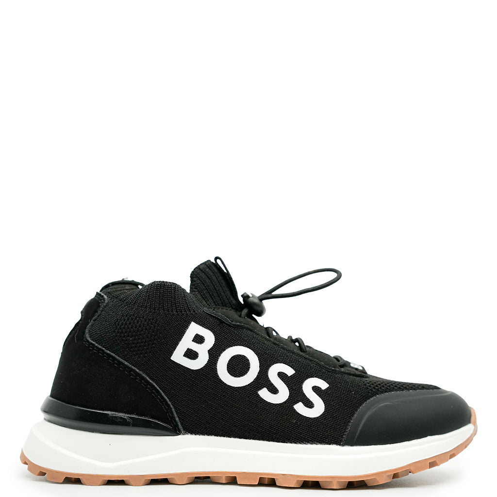 Hugo Boss Black Sock Sneaker-Tassel Children Shoes