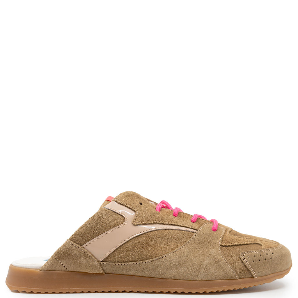 Rondinella Camel Suede Sneaker Mule-Tassel Children Shoes