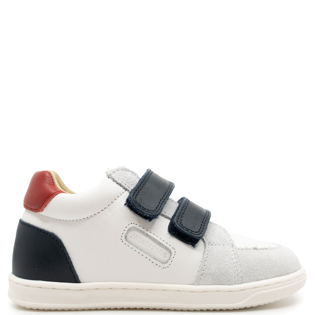 Jacadi White and Blue Velcro Baby Sneaker-Tassel Children Shoes