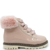 Babywalker Pink Patent and Fur Cuff Bootie-Tassel Children Shoes