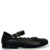 Spain+Co Black Scalloped Mary Jane-Tassel Children Shoes