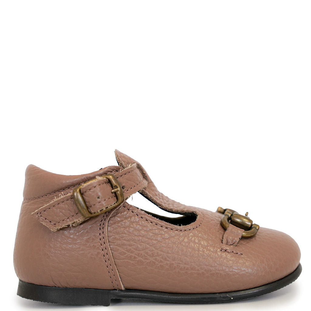 Blublonc Dusty Pink T Strap Baby Shoe 23