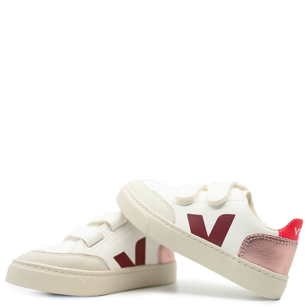 Veja White Nacre Pink Sneaker-Tassel Children Shoes