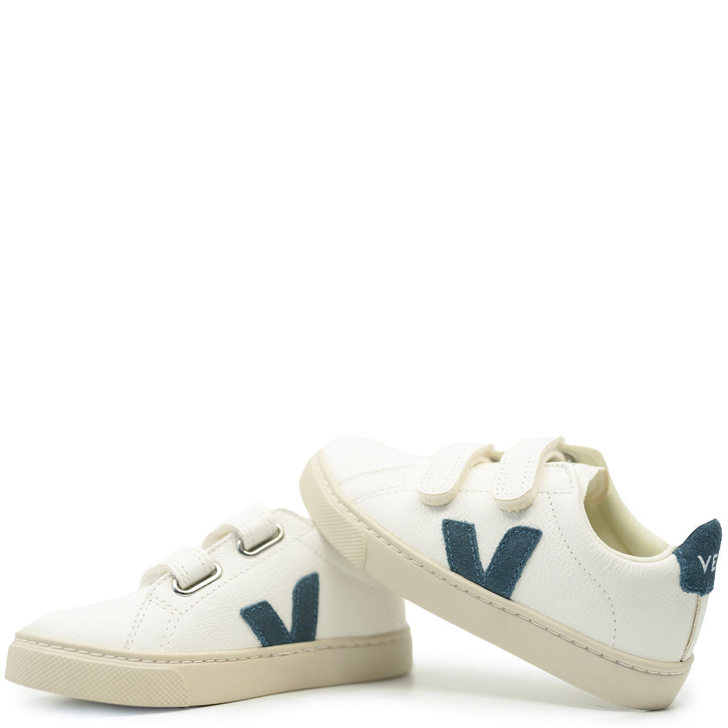 Veja White California Velcro Sneaker-Tassel Children Shoes