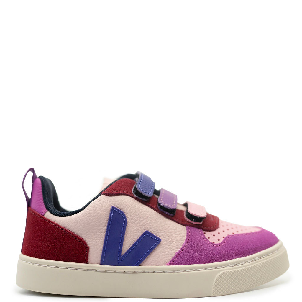 Veja Multico Purple Velcro Sneaker-Tassel Children Shoes