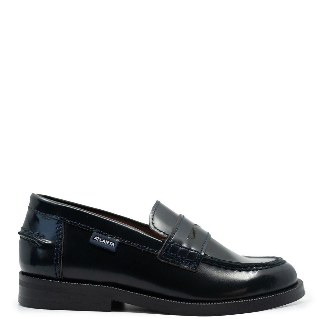 Atlanta Mocassin Navy Florentic Penny Shoe-Tassel Children Shoes