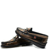 Papanatas Bronze Brushed Buckle Loafer-Tassel Children Shoes