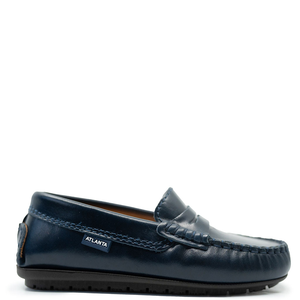Atlanta Mocassin Navy Florentic Penny Loafer-Tassel Children Shoes