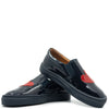 Atlanta Mocassin Navy Heart Slip On Sneaker-Tassel Children Shoes