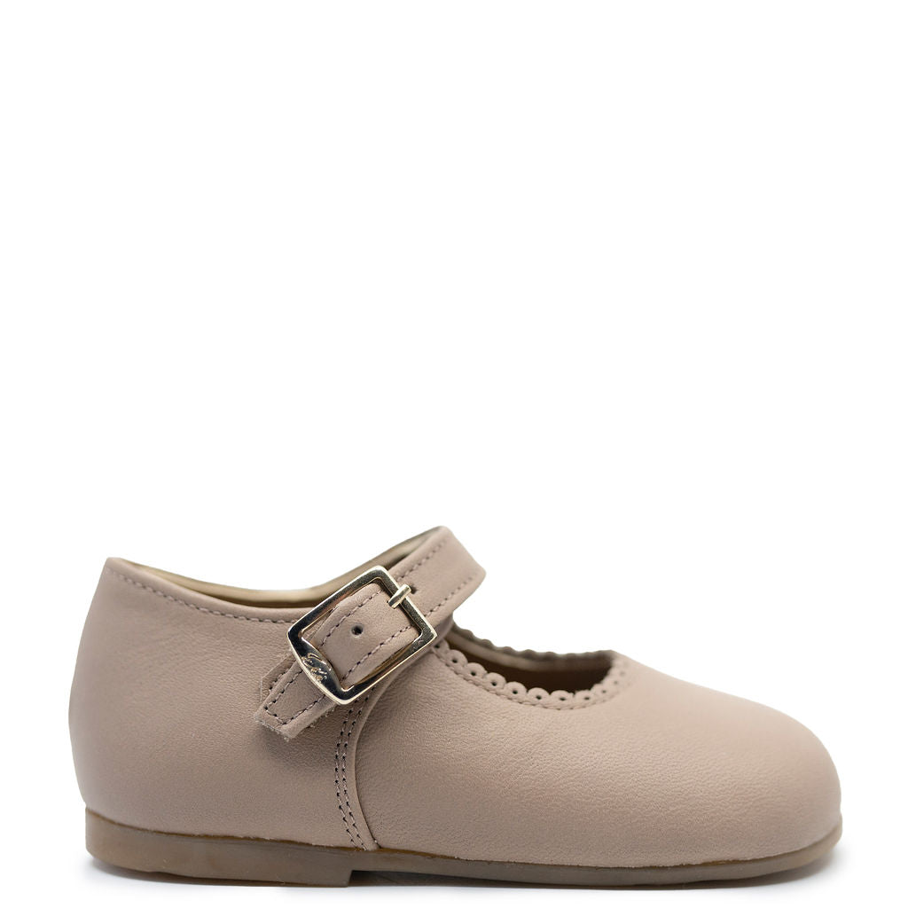 Papanatas Taupe Stone Buckle Baby Shoe-Tassel Children Shoes