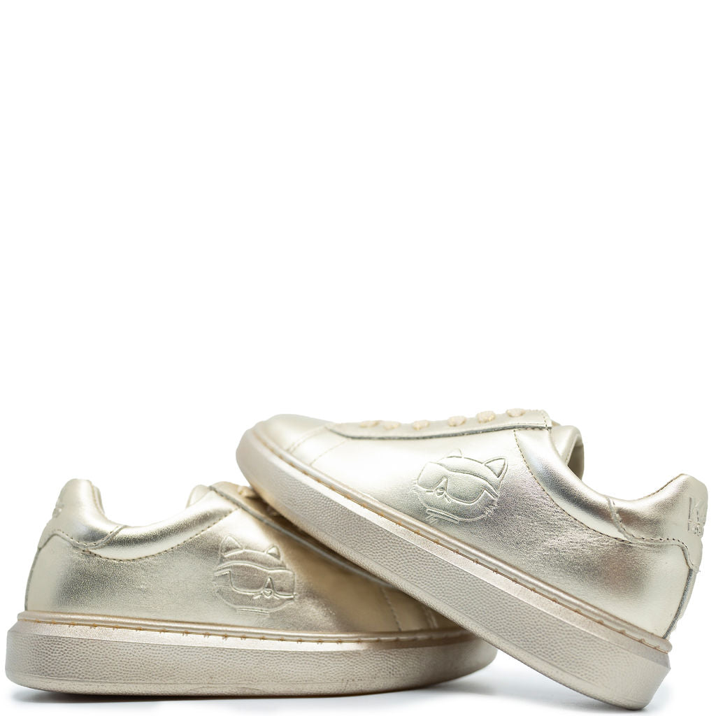 Karl Lagerfeld Gold Logo Sneaker-Tassel Children Shoes