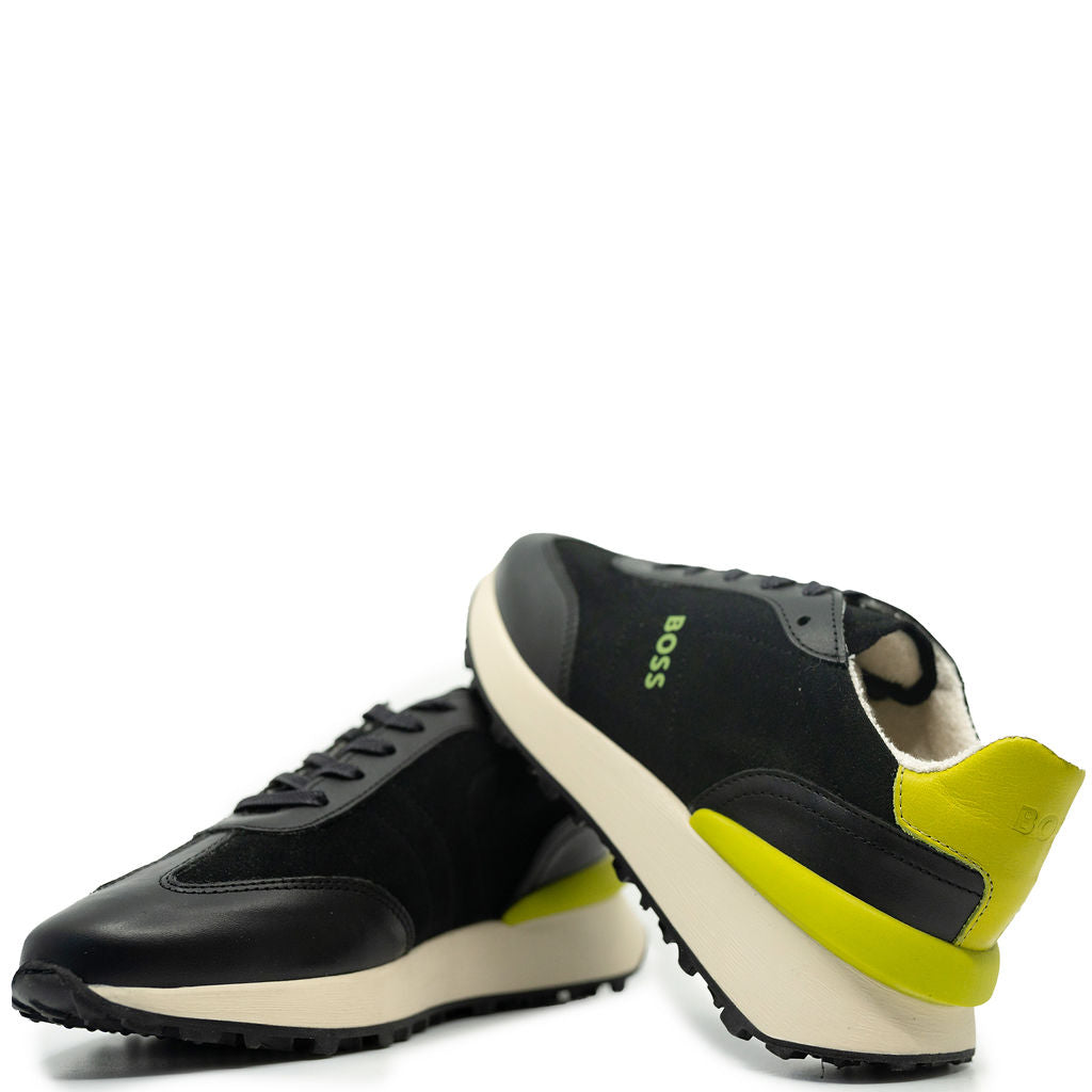 Hugo Boss Black Lace Up Sneaker-Tassel Children Shoes