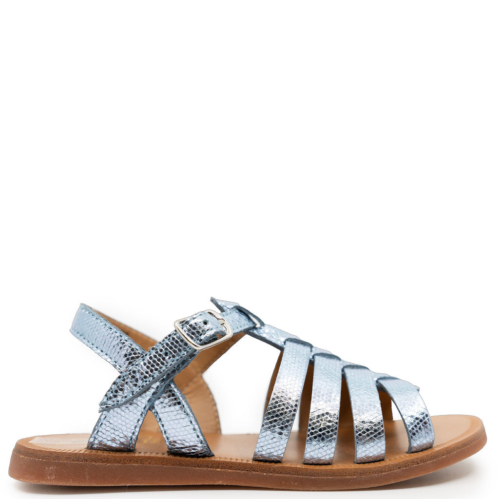 Pom D'Api Sky Metallic Sandal-Tassel Children Shoes