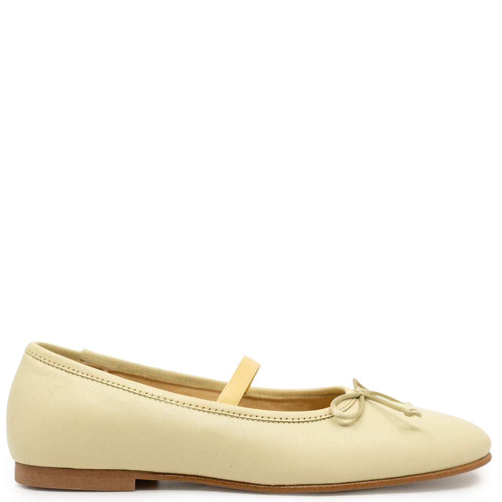 Spain+Co Butter Leather Strap Flat-Tassel Children Shoes