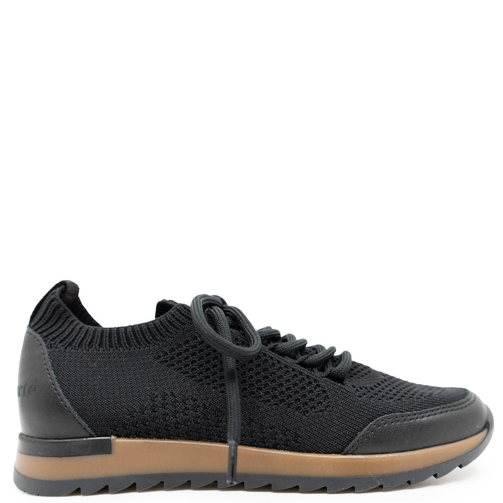 Porte Black Knit Sneaker-Tassel Children Shoes