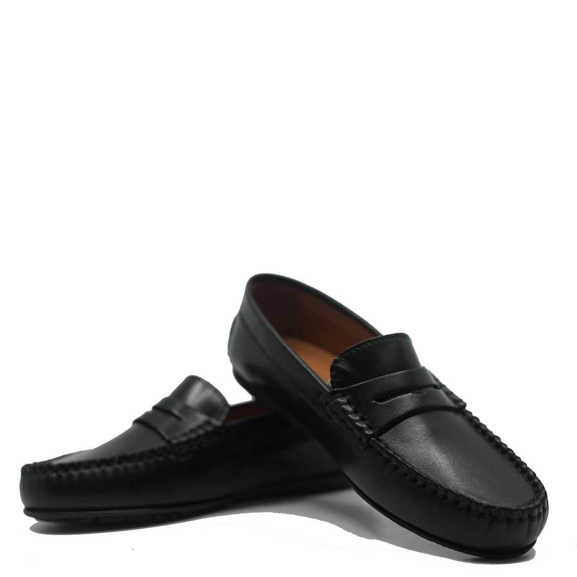 old Atlanta Mocassin Black Florentic Penny Loafer-Tassel Children Shoes