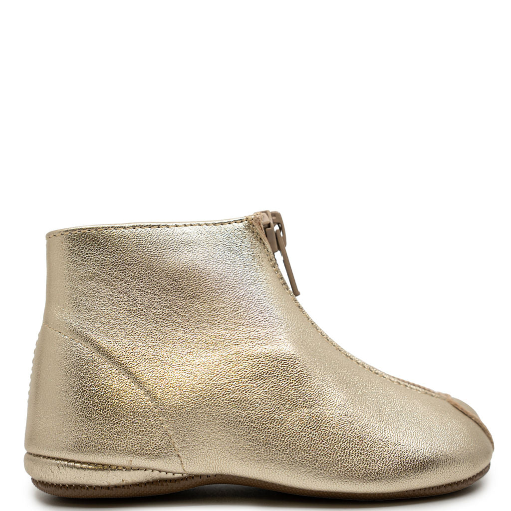 Pepe Soft Gold Zipper Bootie-Tassel Children Shoes
