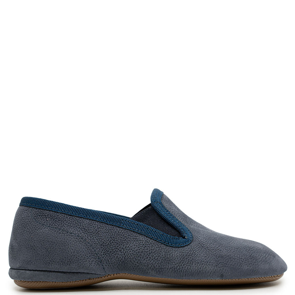 Pepe Blue Nubuk Slipper Loafer-Tassel Children Shoes