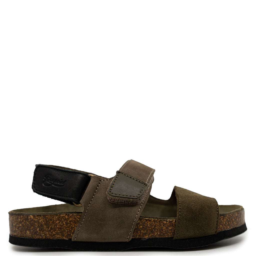 Bonpoint Khaki Luth Velcro Sandal-Tassel Children Shoes
