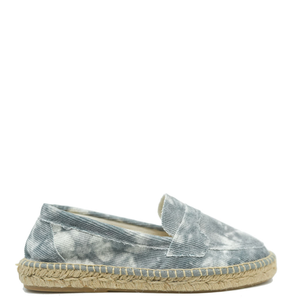 Blublonc Tie Dye Denim Espadrille-Tassel Children Shoes