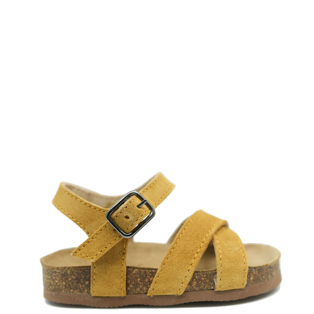 Bonpoint Mustard Criss Cross Baby Sandal-Tassel Children Shoes