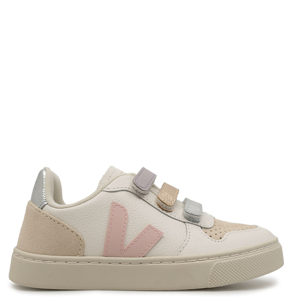 Veja White Petale Velcro Sneaker-Tassel Children Shoes