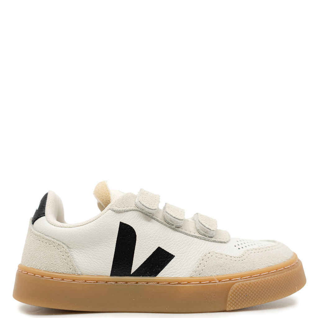 Veja White Black Velcro Sneaker-Tassel Children Shoes