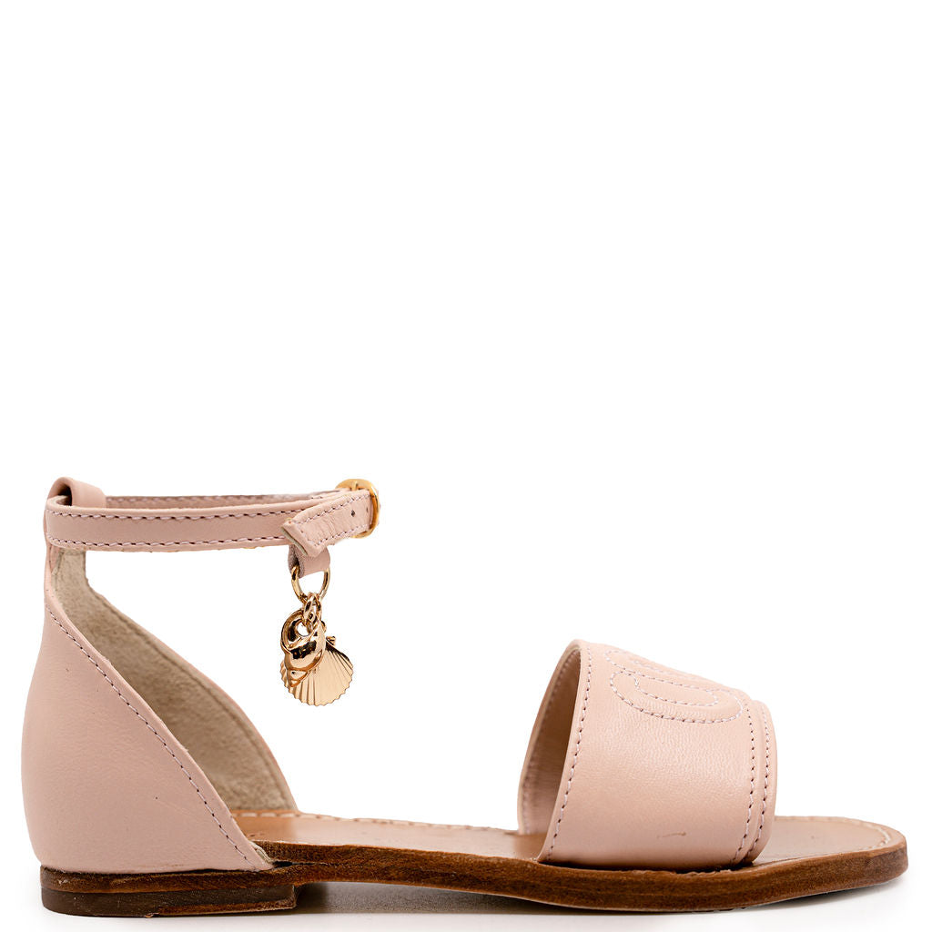 Chloe Petal Pink Sandal-Tassel Children Shoes