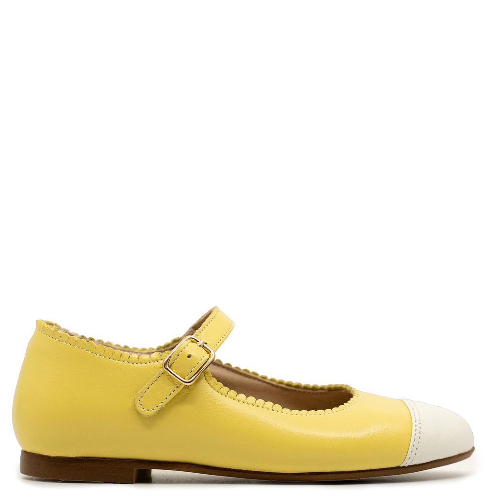 Blublonc Sunshine Captoe Mary Jane-Tassel Children Shoes