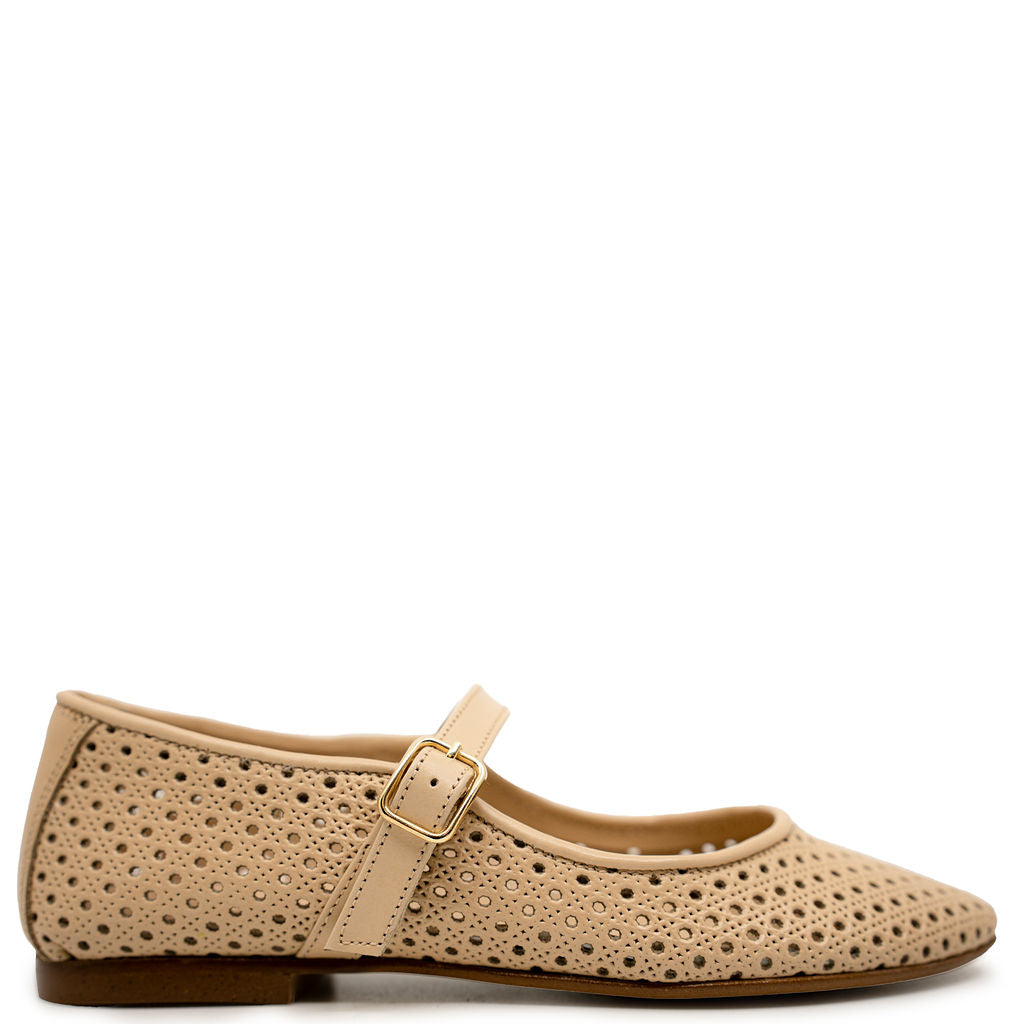 Blublonc Sand Perforated Mary Jane-Tassel Children Shoes