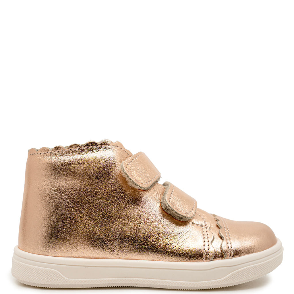 Emel Rose Gold Scalloped Baby Sneaker-Tassel Children Shoes