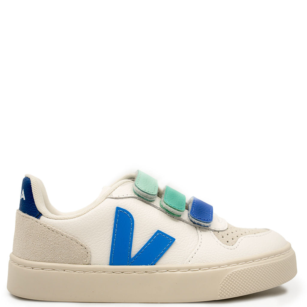 Veja White Egee Velcro Sneaker-Tassel Children Shoes