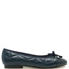 Spain+Co Navy Quilted Captoe Ballet Flat-Tassel Children Shoes