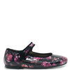 Papanatas Black and Pink Floral Patent Mary Jane-Tassel Children Shoes