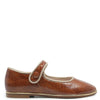 Beberlis Brown Snakeskin Pointed Mary Jane-Tassel Children Shoes