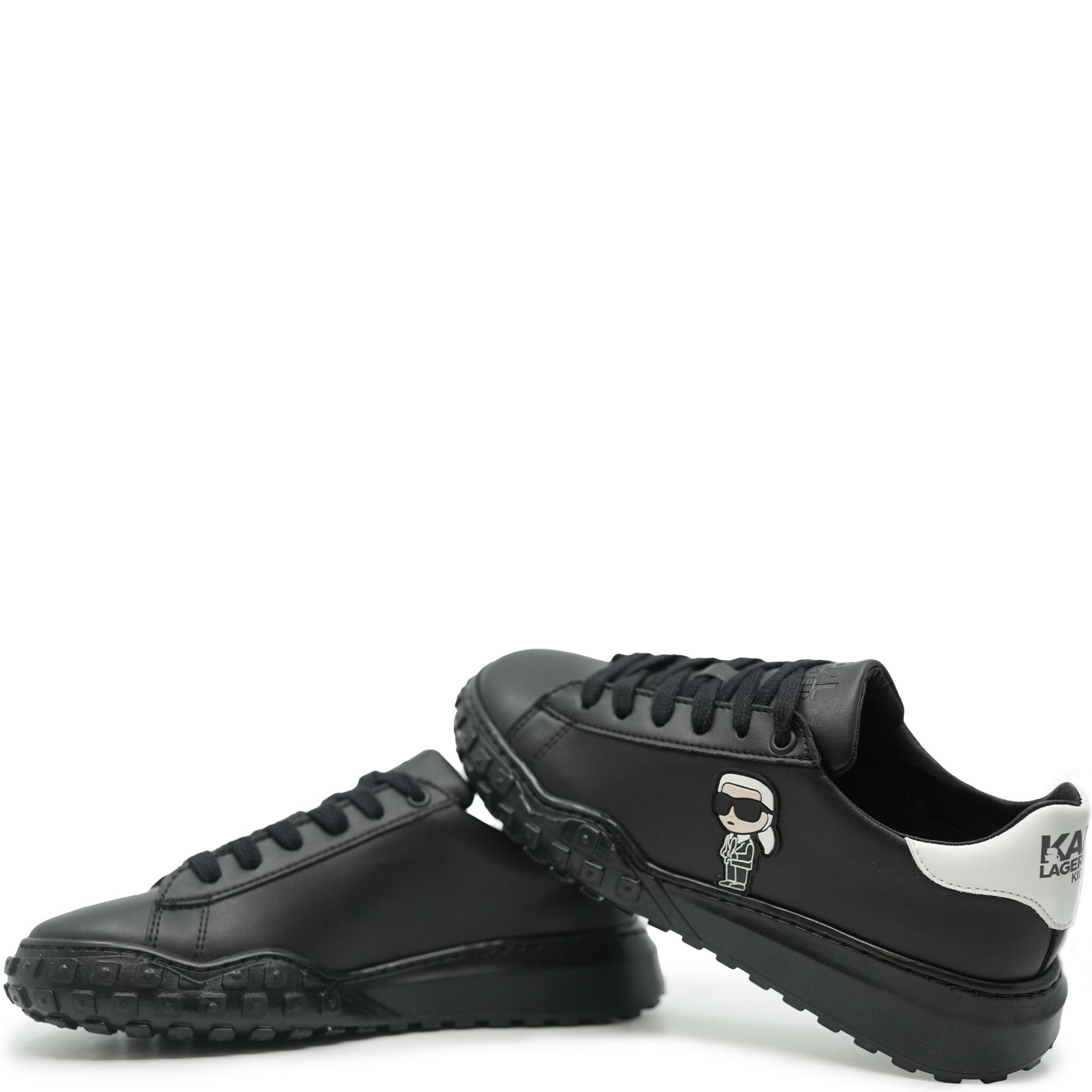 Karl Lagerfeld Black Logo Sneaker-Tassel Children Shoes
