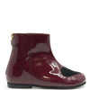 Sonatina Burgundy Patent Heart Bootie-Tassel Children Shoes