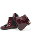 Sonatina Burgundy Patent Heart Bootie-Tassel Children Shoes