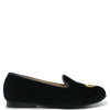 LMDI Black Velvet Lock and Key Embroidered Loafer-Tassel Children Shoes