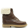 Pepe Brown Shearling Zipper Boot-Tassel Children Shoes