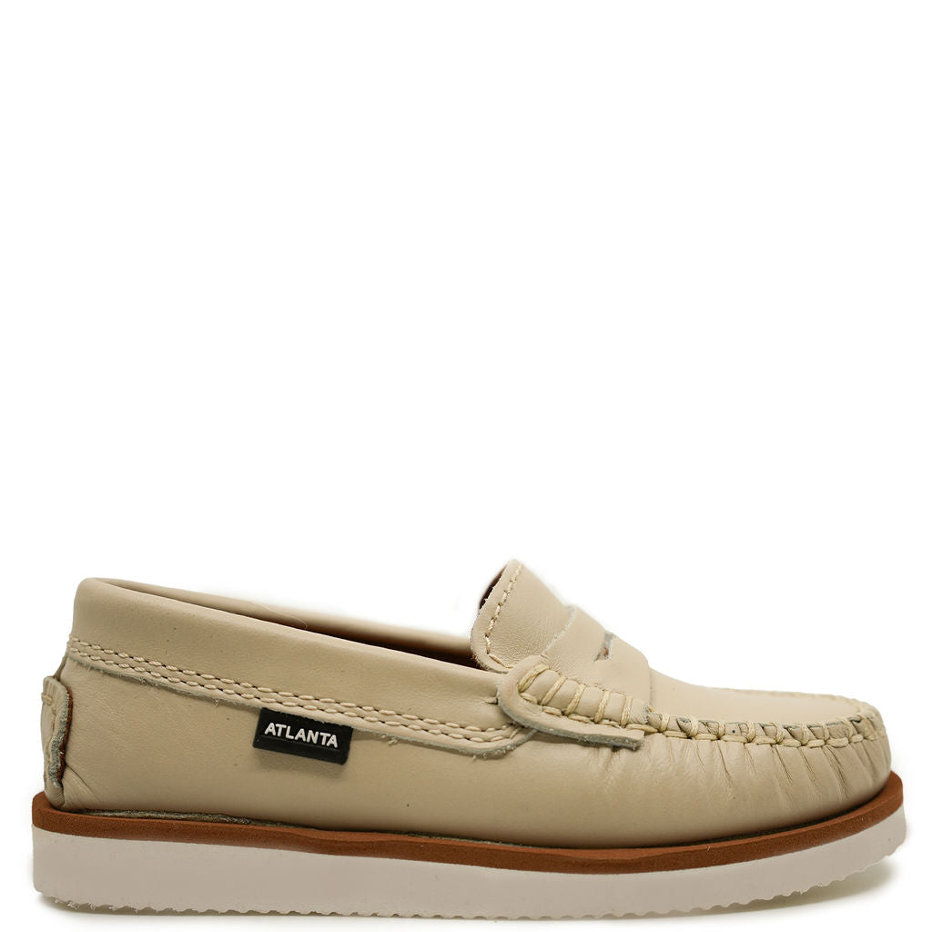 Atlanta Mocassin Sand Penny Boat Loafer-Tassel Children Shoes
