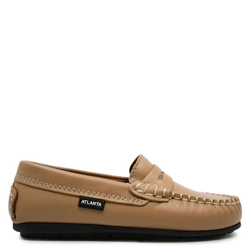 Atlanta Mocassin Camel Penny Loafer-Tassel Children Shoes